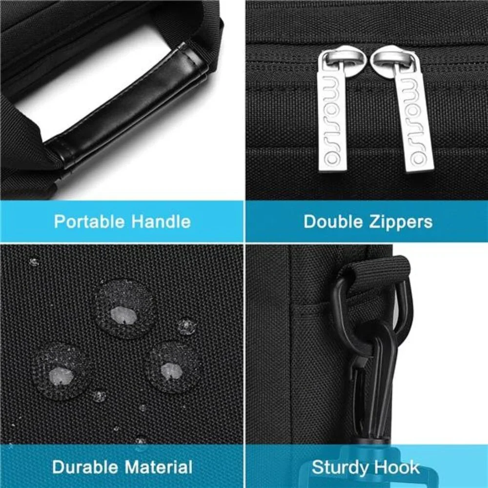 Laptop Shoulder Bag 15.6 Inch Computer Messenger Bag Padded Pockets Travel